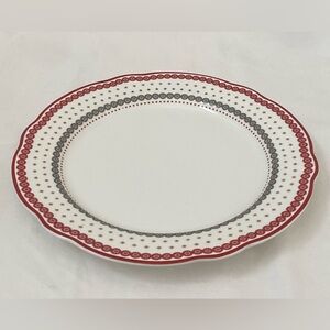 Grace's Teaware Red Nordic Scalloped Edge Dinner Plate